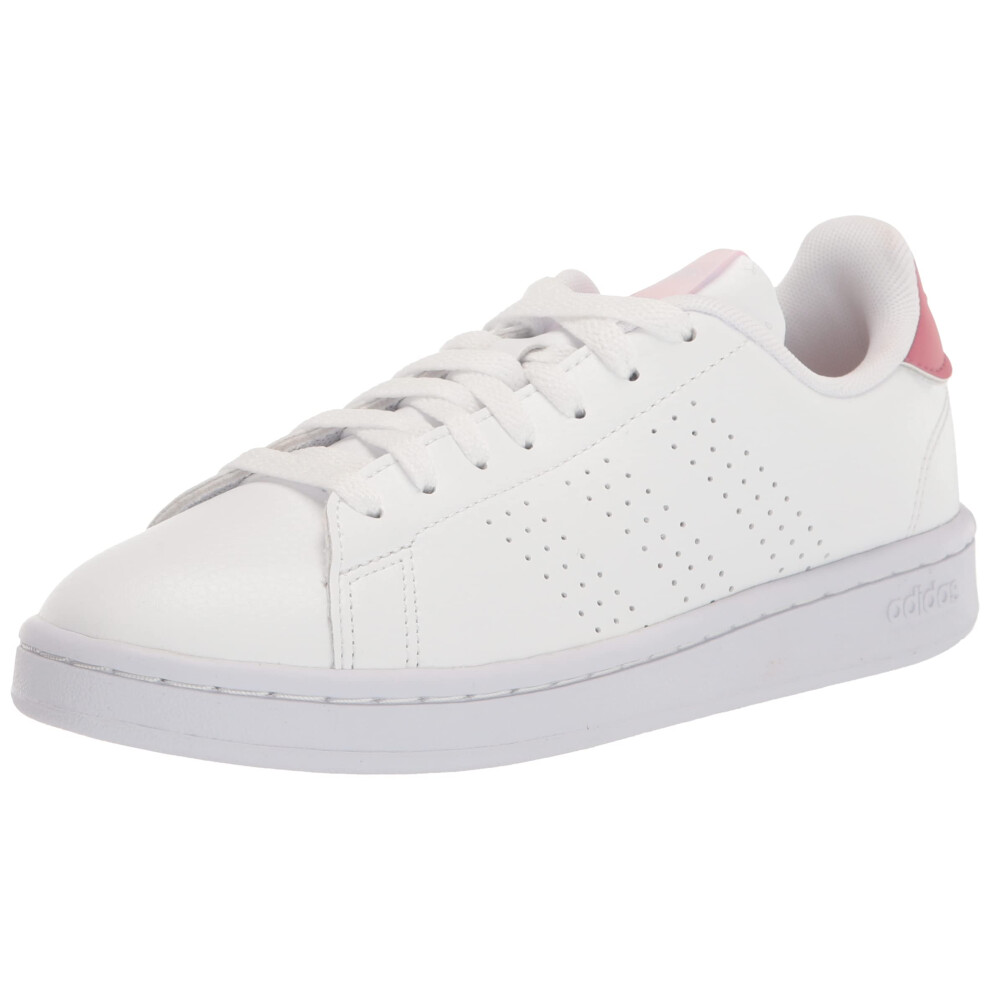 adidas Women's Advantage Sneaker  White/White/Pink Strata  7.5