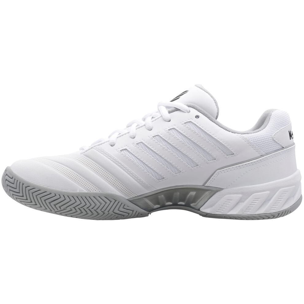 K-Swiss Men's Bigshot Light 4 Tennis Shoe  White/Highrise/Black  8 M