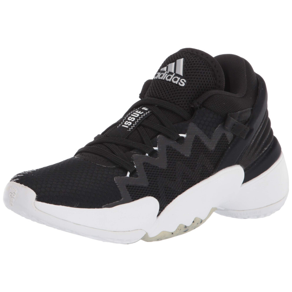 adidas unisex adult D.o.n. Issue 2 Indoor Court Shoe  Black/White/Sky