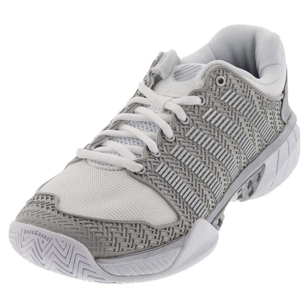 K-Swiss Women's Hypercourt Express Tennis Shoe  White/Silver  10 M