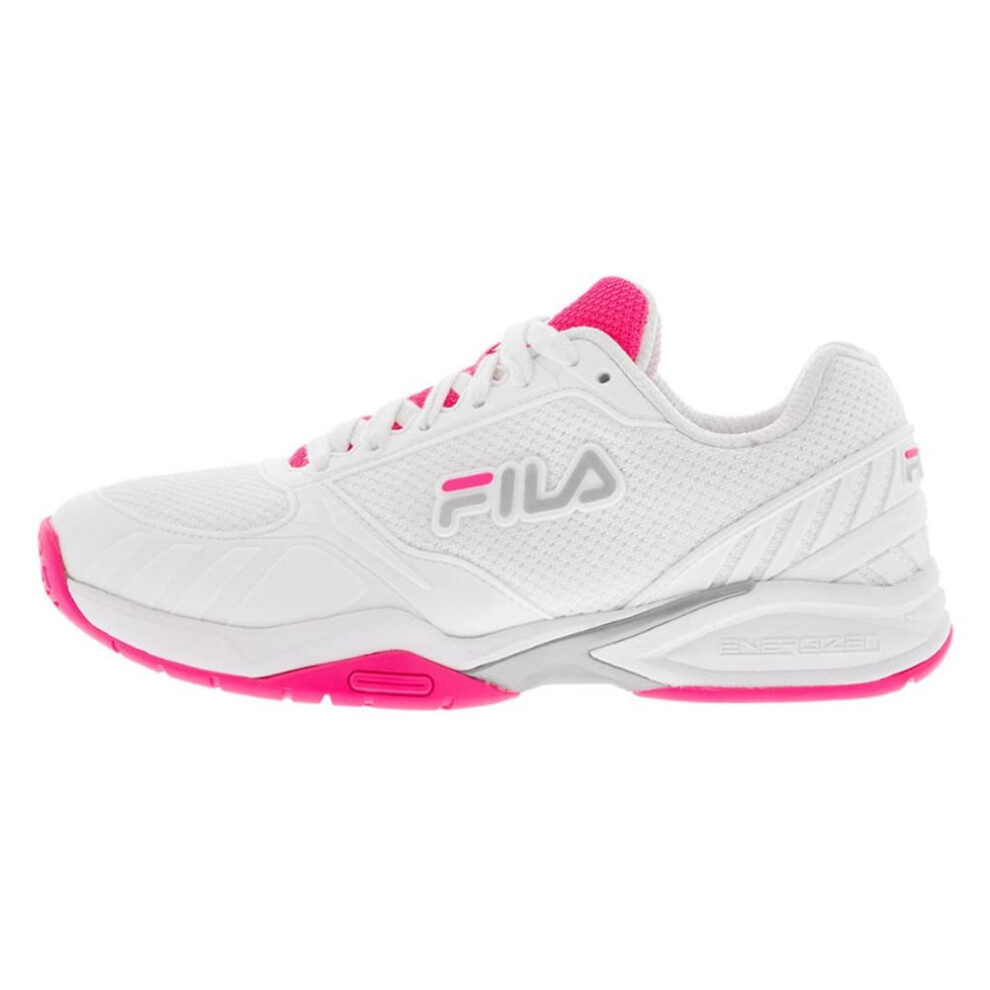 Fila Women's Volley Zone Shoes Sneaker  White/Knockout Pink/White  8.5