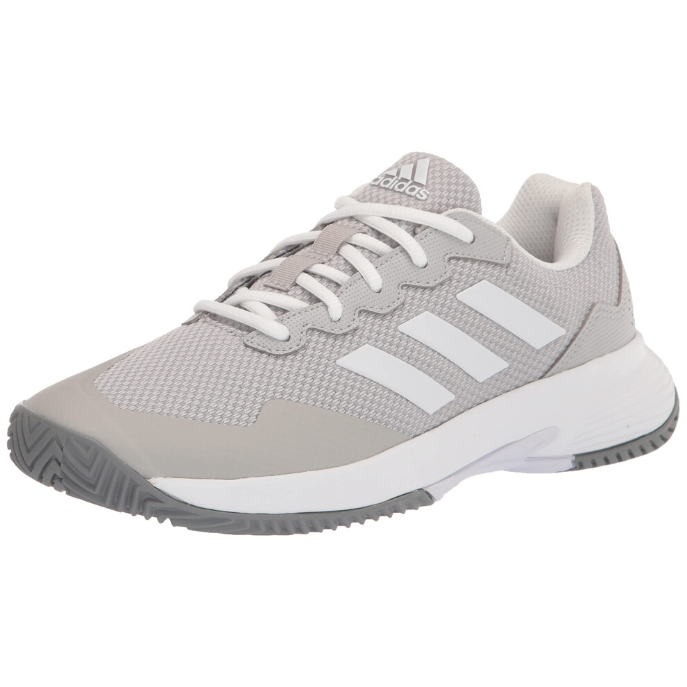 adidas Men's GameCourt 2 Tennis Shoe  Grey Two/White/Grey Three  11.5