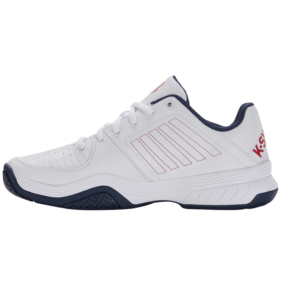 K-Swiss Men's Court Express Tennis Shoe  White/Blue Opal/Lollipop  10