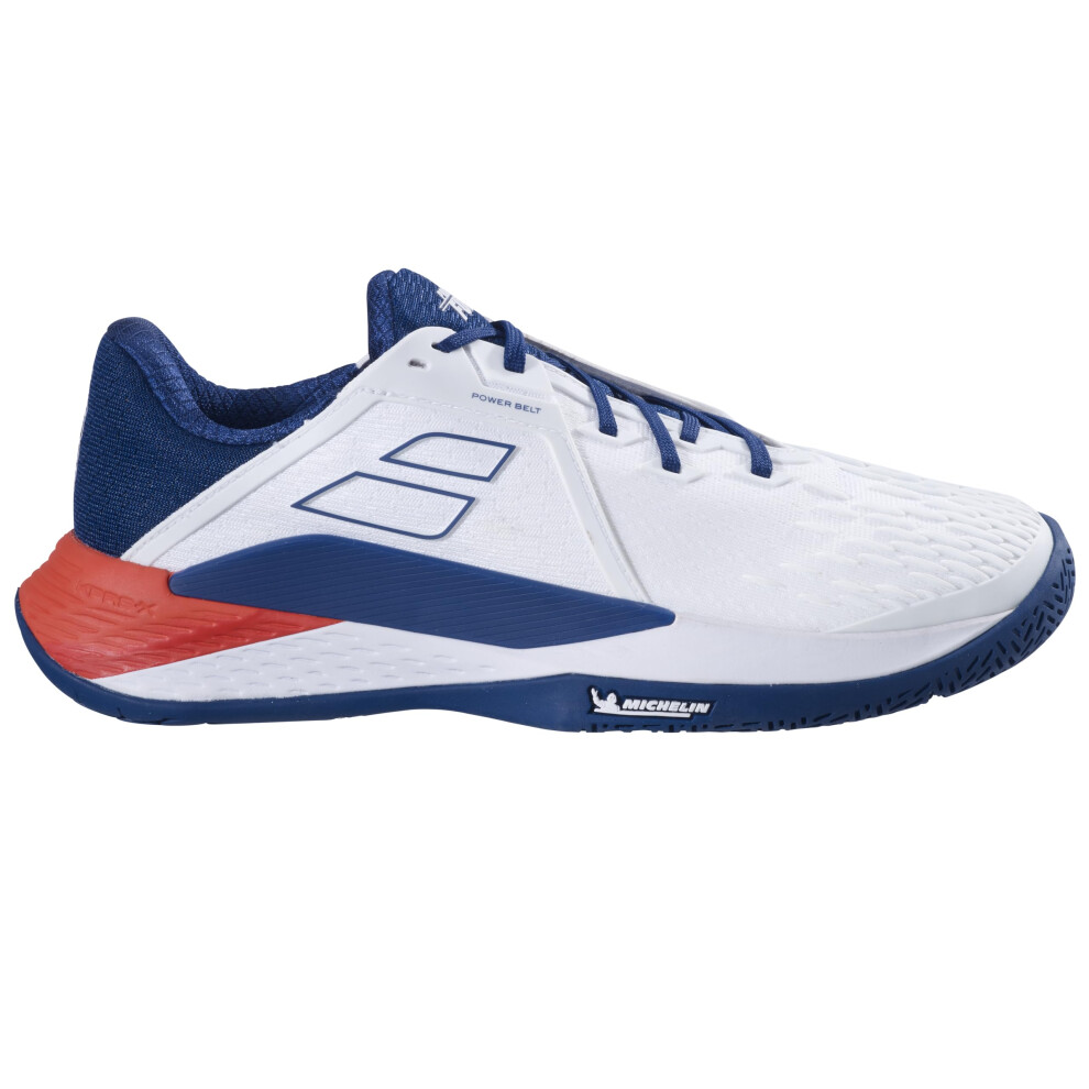 Babolat Men's Propulse Fury All Court Tennis Shoes  White/Estate Blue/