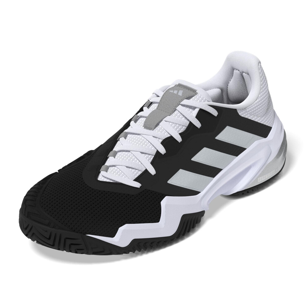 adidas Men's Barricade 13 Tennis Sneaker  Black/White/Grey  9.5