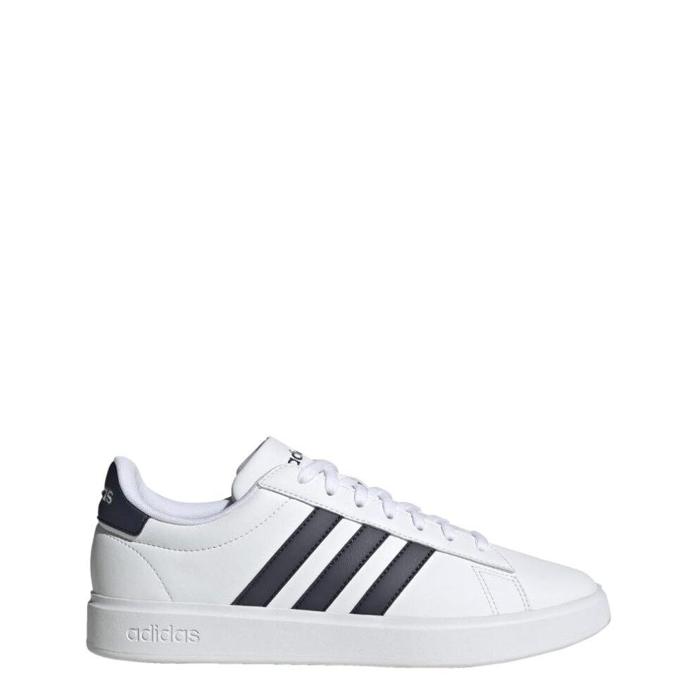 adidas Men's Grand Court 2.0 Tennis Shoe  White/Ink/Ecru Tint  9