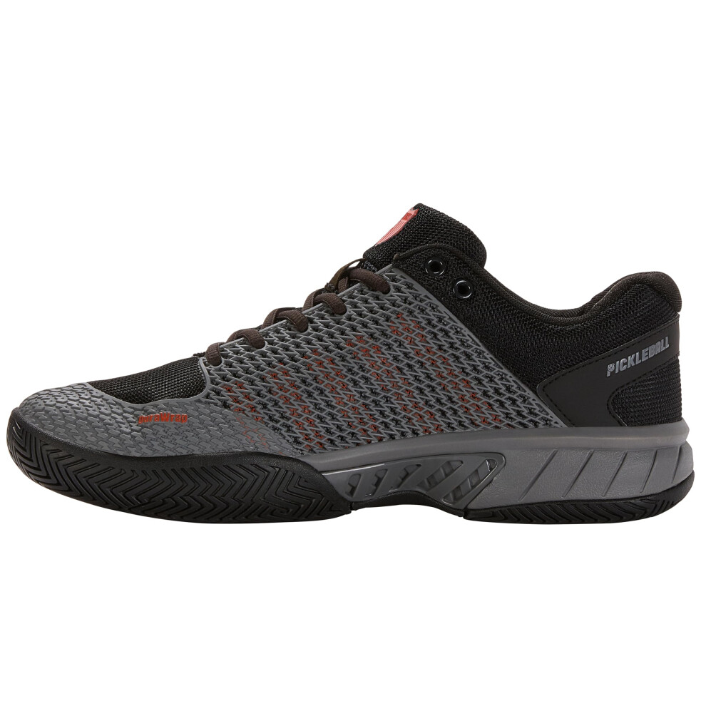 K-Swiss Men's Express Light Pickleball Shoe  Steel Gray/Jet Black/Spic