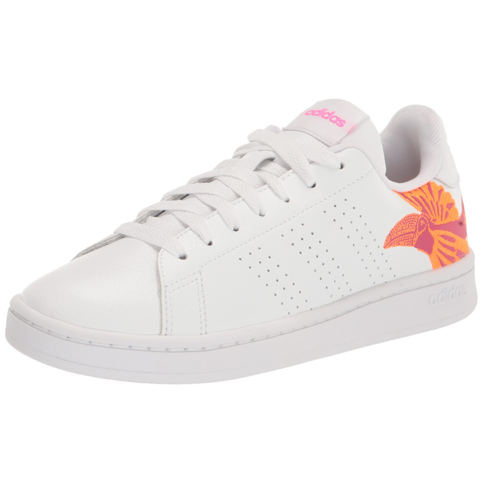 adidas Women's Advantage Tennis Shoe  FTWR White/Screaming Pink/FTWR W