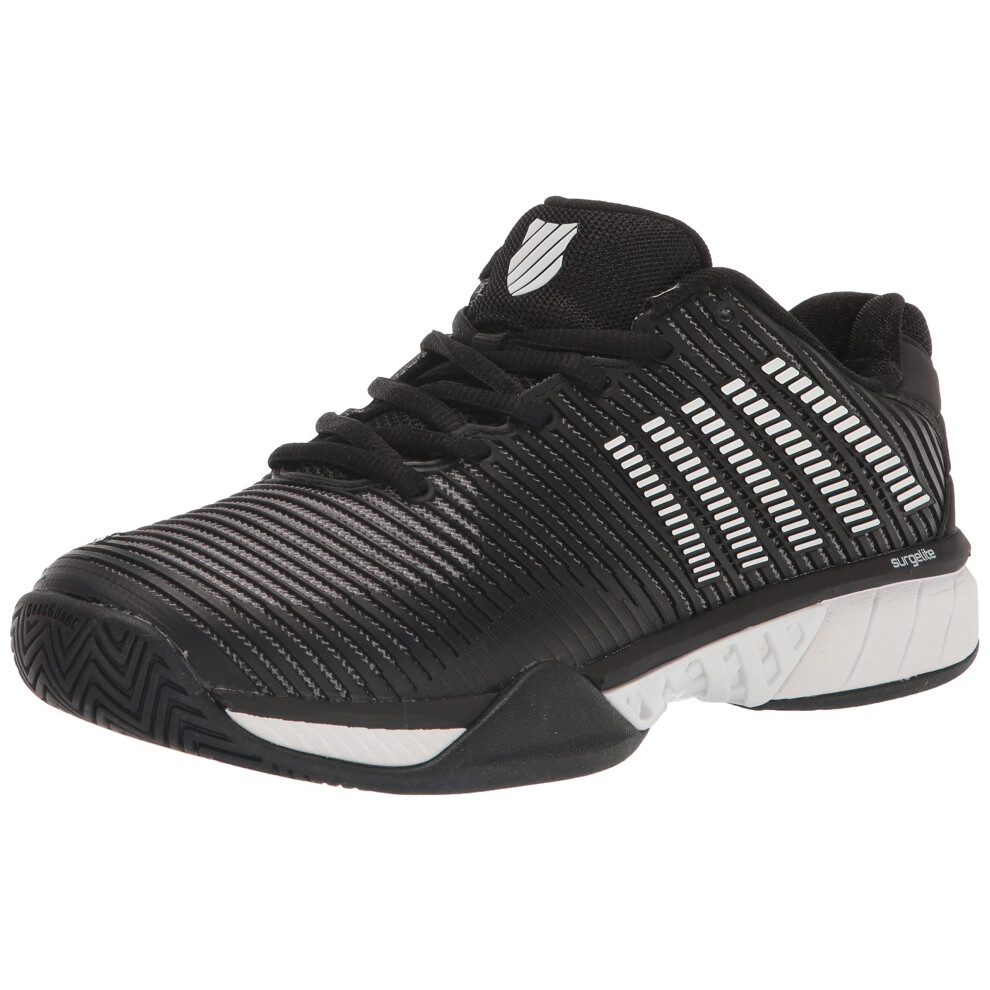 K-Swiss Men's Hypercourt Express 2 Tennis Shoe  Black/White/Highrise