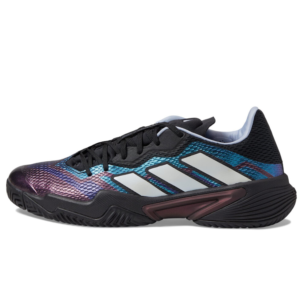 adidas Men's Barricade Tennis Shoe  Black/White/Blue Dawn  10