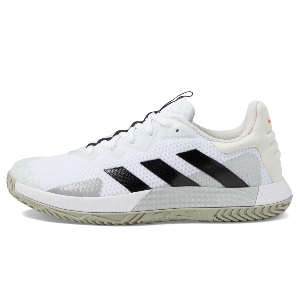 adidas Men's Solematch Control Tennis Shoe  White/Black/Lucid Blue  11