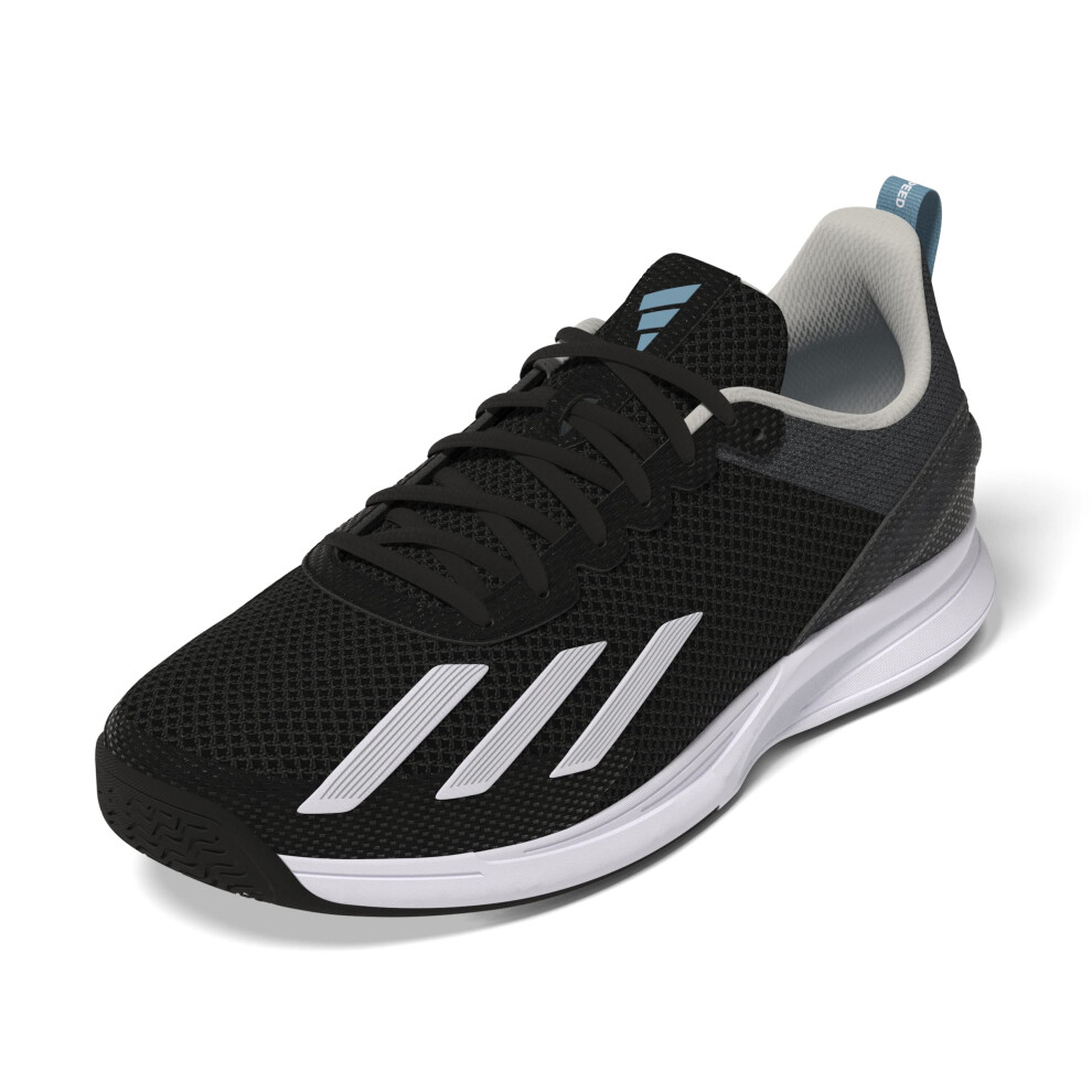 adidas Men's Courtflash Speed Tennis Shoe  Black/White/Black  11