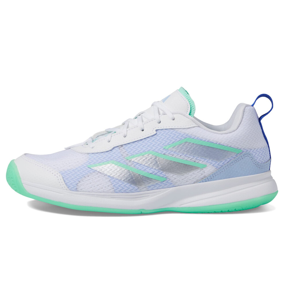 adidas Women's AvaFlash Sneaker  White/Silver Metallic/Pulse Mint  9