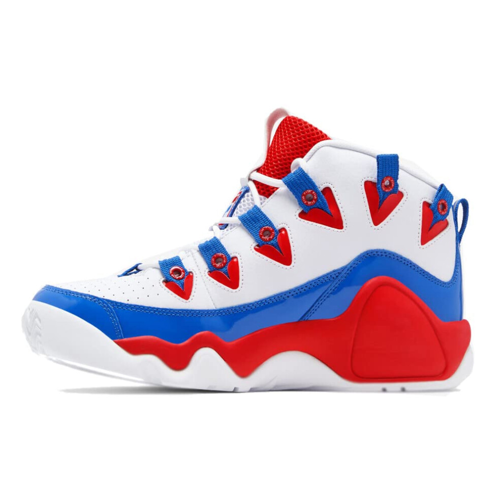 Fila Men's Grant Hill 1 Shoes Pump  125 White/Red/Prince Blue  8