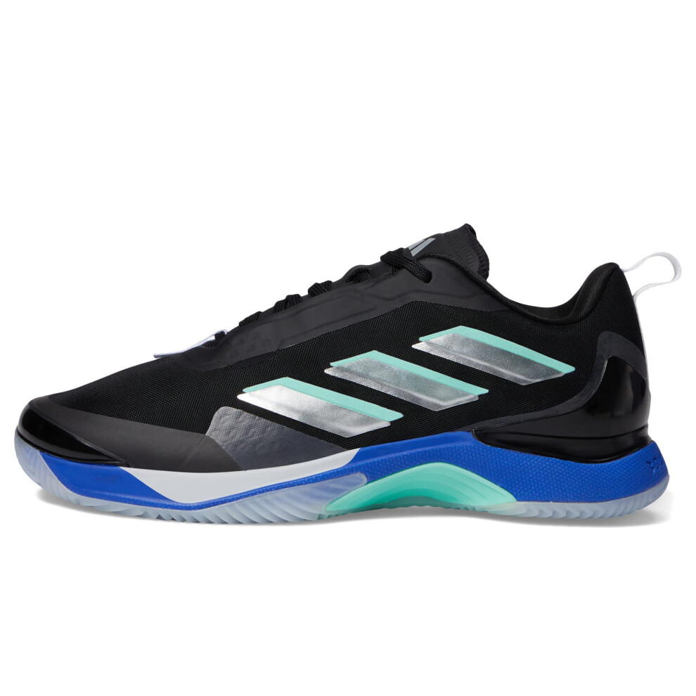 adidas Women's Avacourt Clay Sneaker  White/Silver Metallic/Pulse Mint