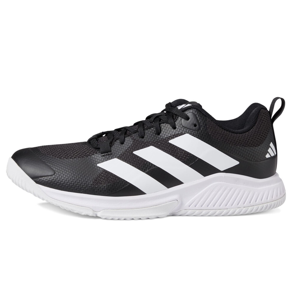 adidas Men's Court Team Bounce 2.0 Indoor Shoe  Black/White/Black  10