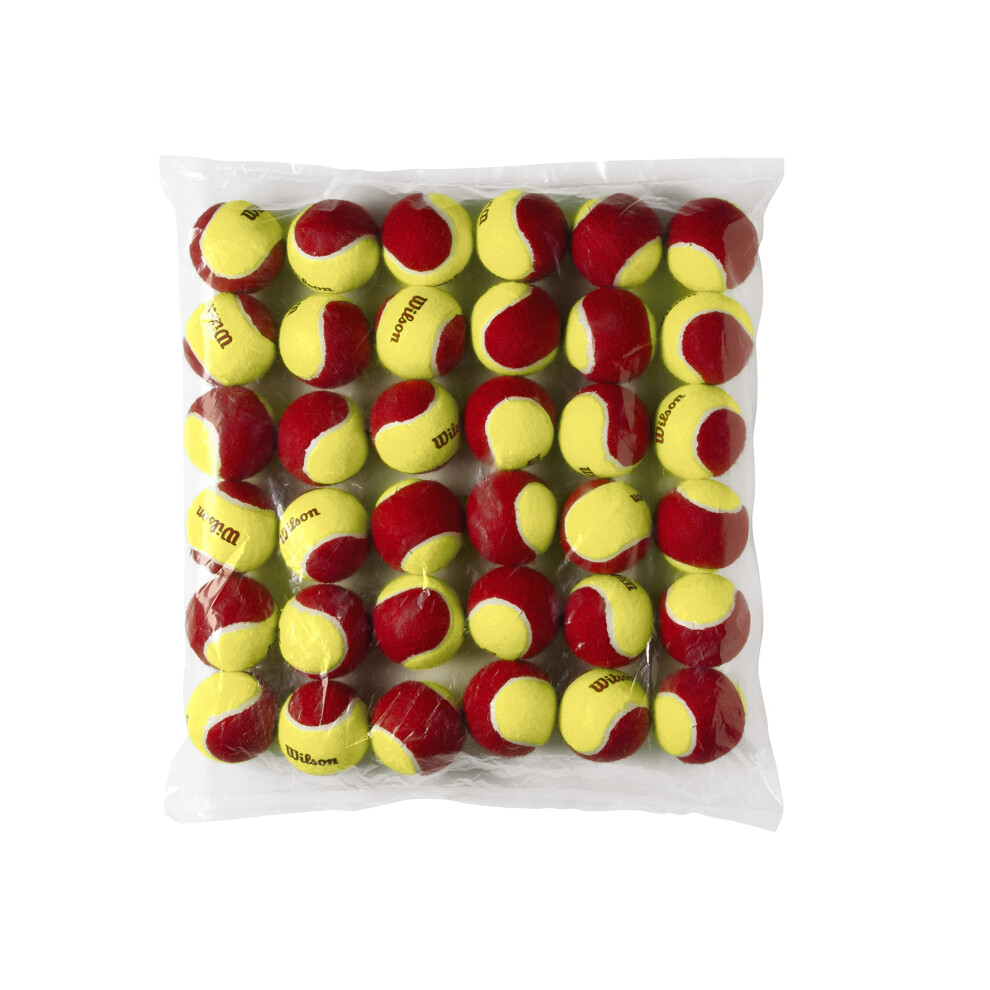 WILSON Youth Tennis Balls - Starter Red  Pack of 36 Balls