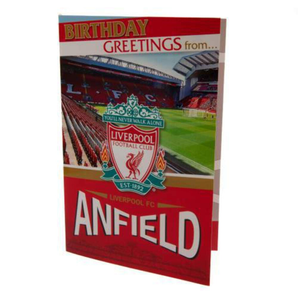 Liverpool F.C. Happy Birthday Card Liverpool FC  Liverpool Football Cl