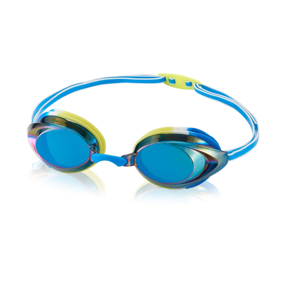 Speedo Unisex-child Swim Goggles Vanquisher 2.0 Junior  Mirrored Blue