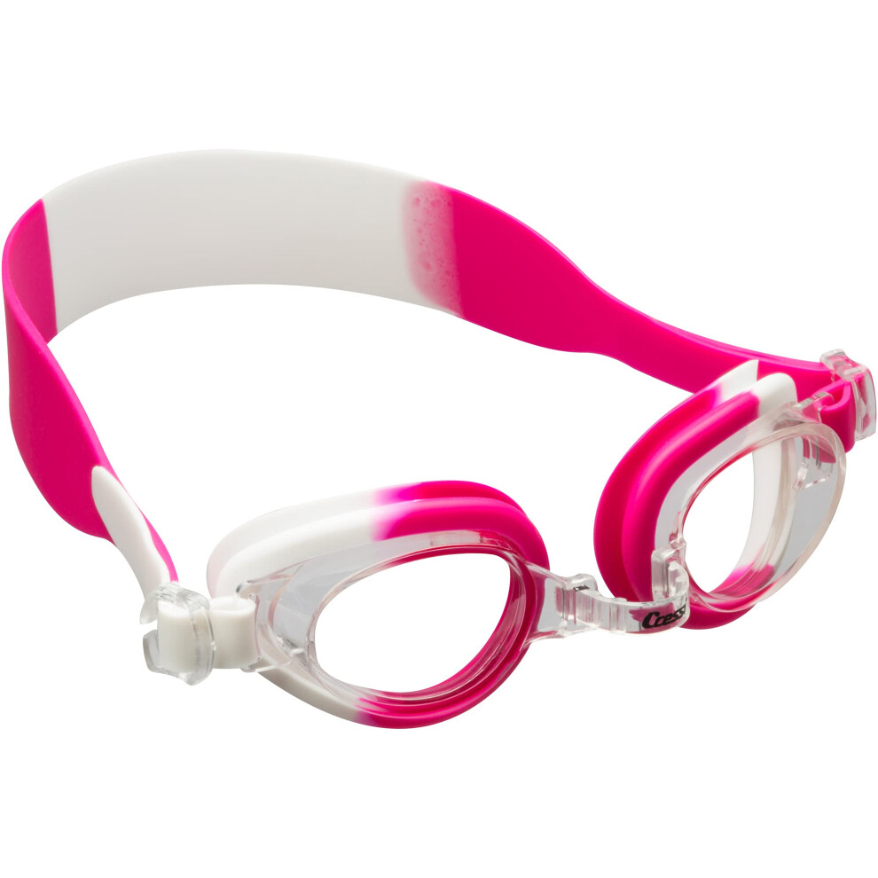 Cressi Starfish  White/Pink  Adjustable Safety Swim Goggles for Kids