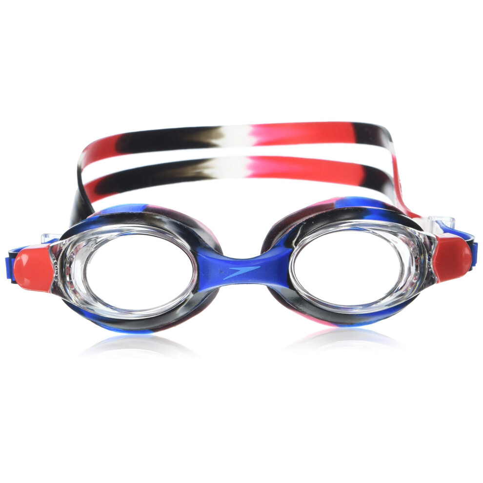 Speedo Unisex-Child Swim Goggles Skoogle Ages 3 - 8 Red/White/Blue