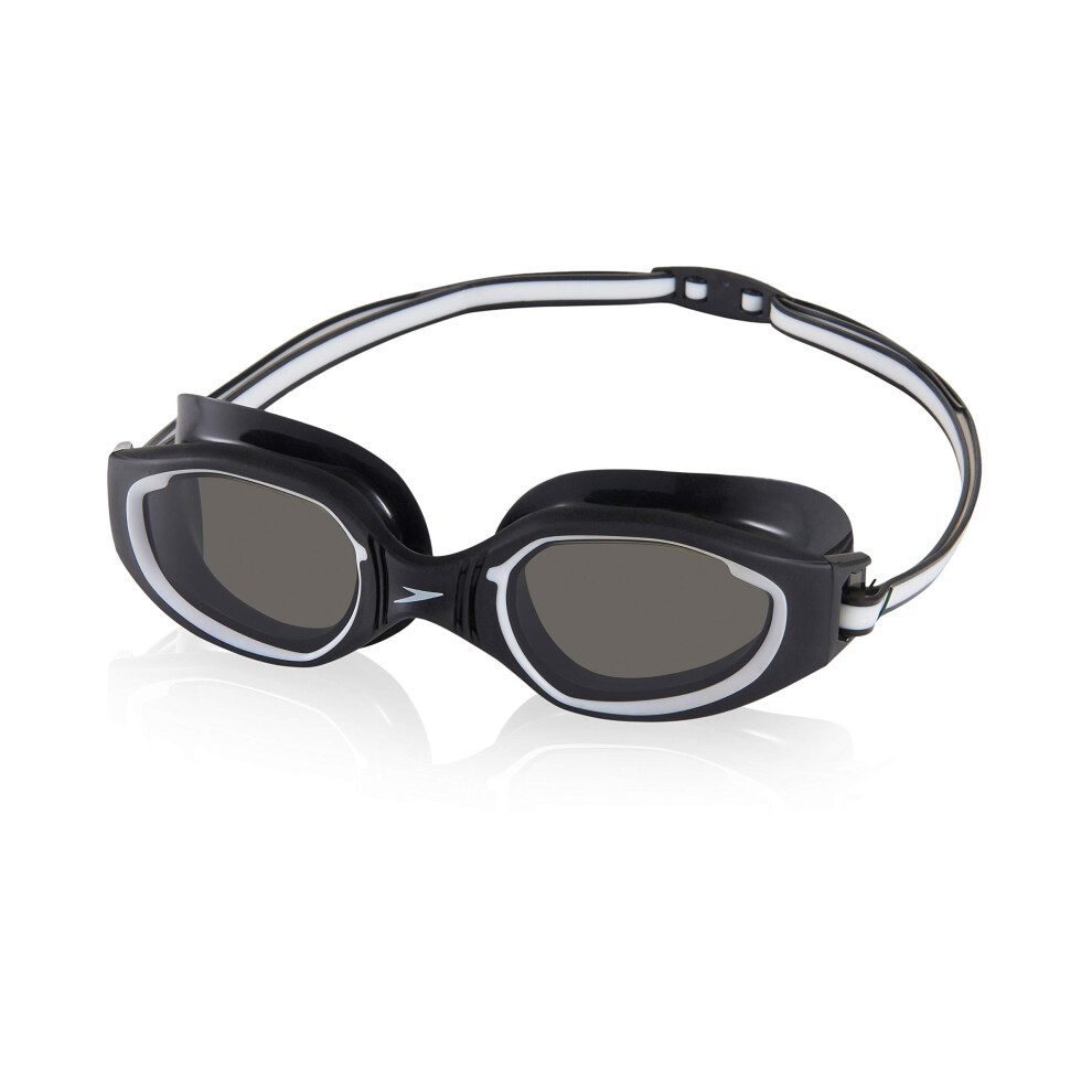 Speedo Unisex-Adult Swim Goggles Hydro Comfort  Black/Steel