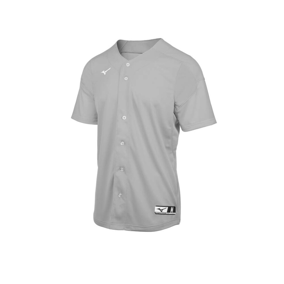 Mizuno Boys Youth Aerolite Full Button Baseball Jersey  Grey  Medium U