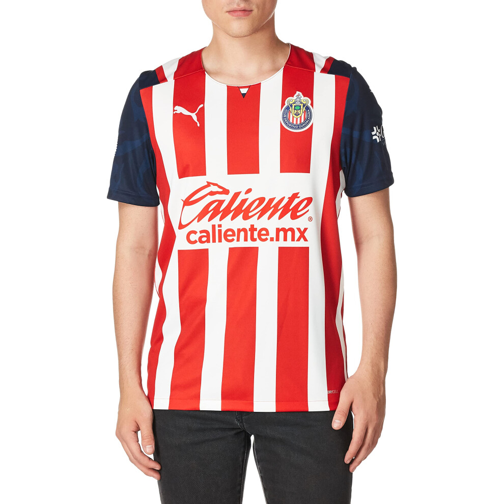 PUMA Chivas Guadalajara Home Men's Soccer Jersey- 2021/22 (Small) Red