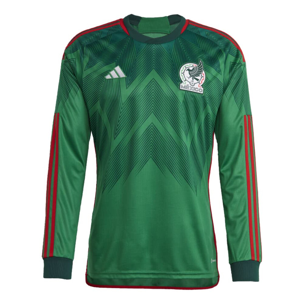 adidas Men's Soccer Mexico 22/23 Long Sleeve Home Jersey (as1  Alpha