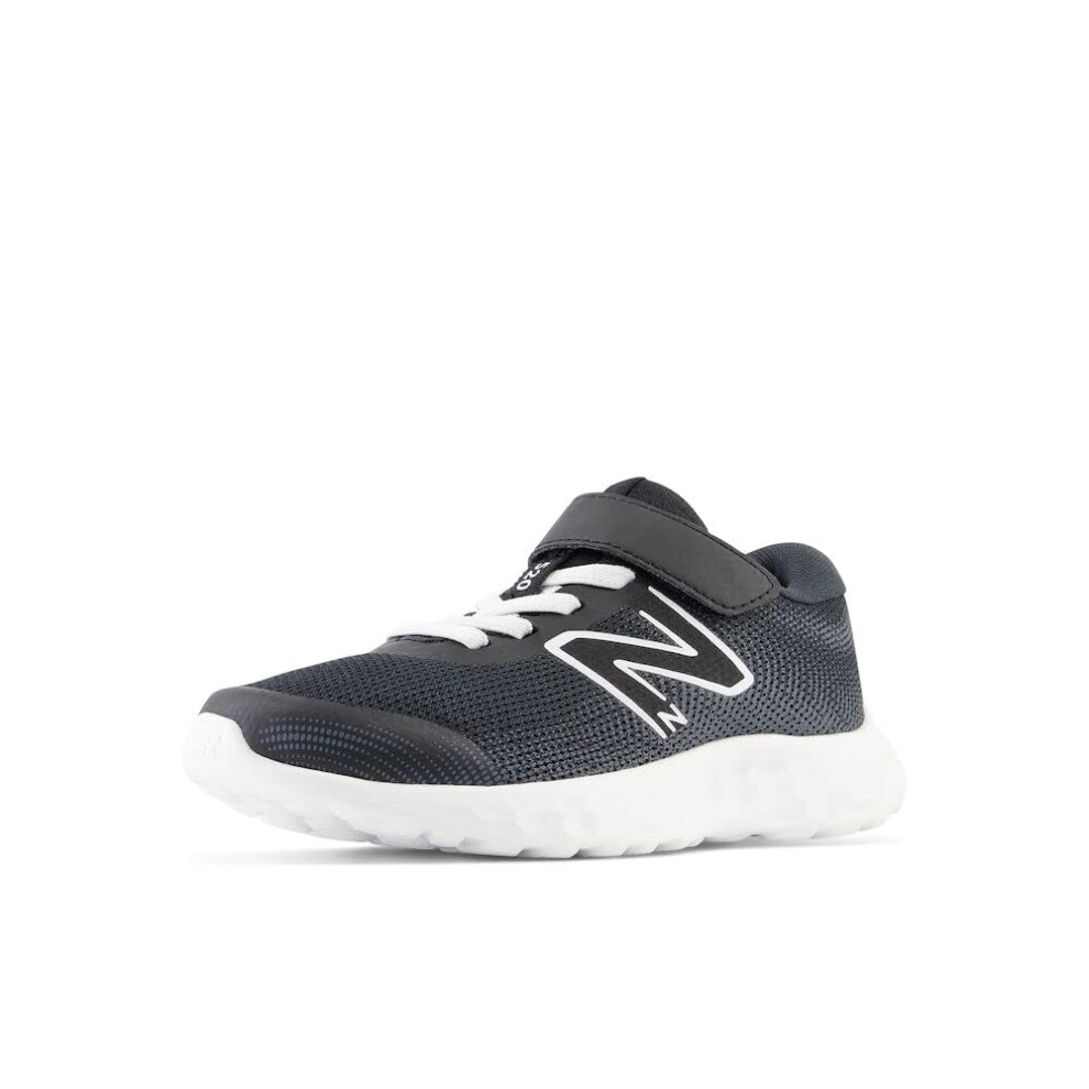 New Balance Boy's DynaSoft 520 V8 Bungee Running Shoe  Black/White/Pha