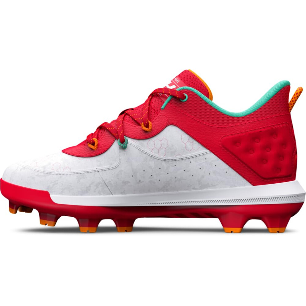 Under Armour Boys' Harper 8 TPU JR  (600) Red/White/Red  4  US