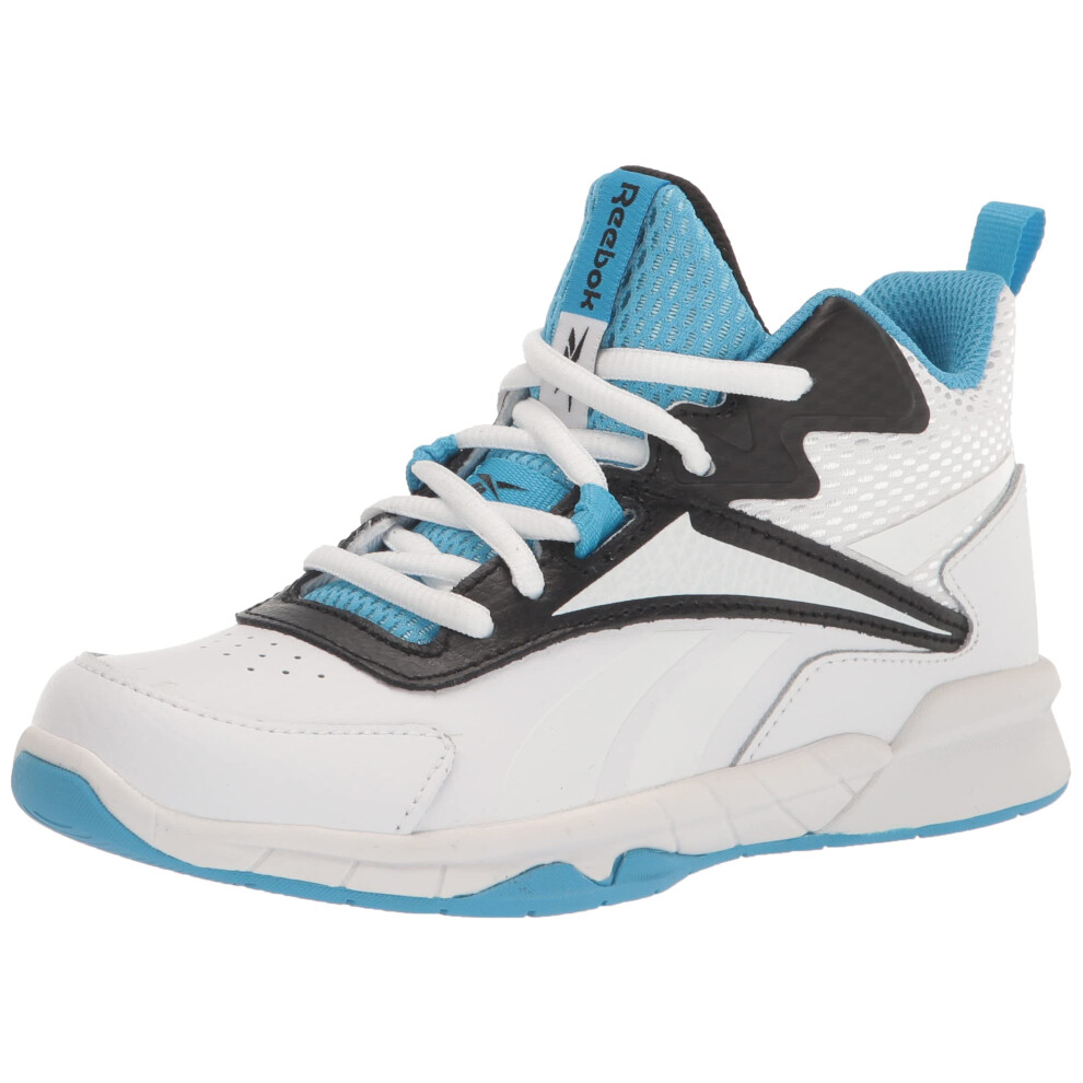 Reebok Boy's More Buckets Basketball Shoe  White/Black/Always Blue  3.