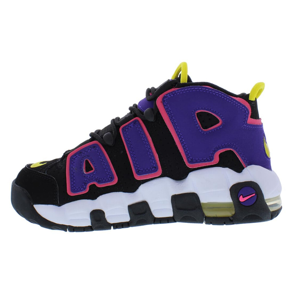 Nike Air More Uptempo GS Basketball Shoes  Black/Multi-Color-Court Pur