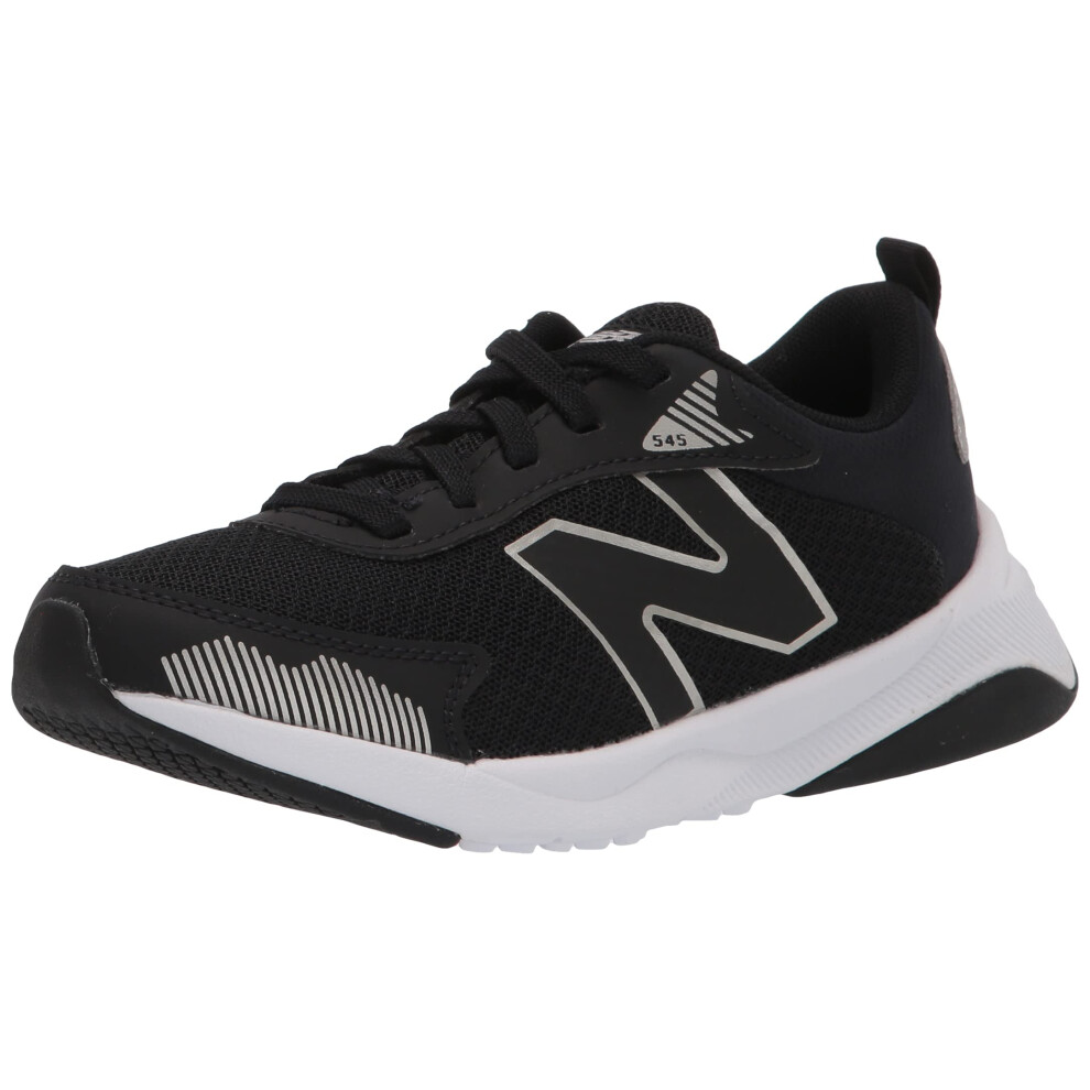 New Balance Boy's Dynasoft 545 V1 Lace-up Running Shoe  Black/White/Si