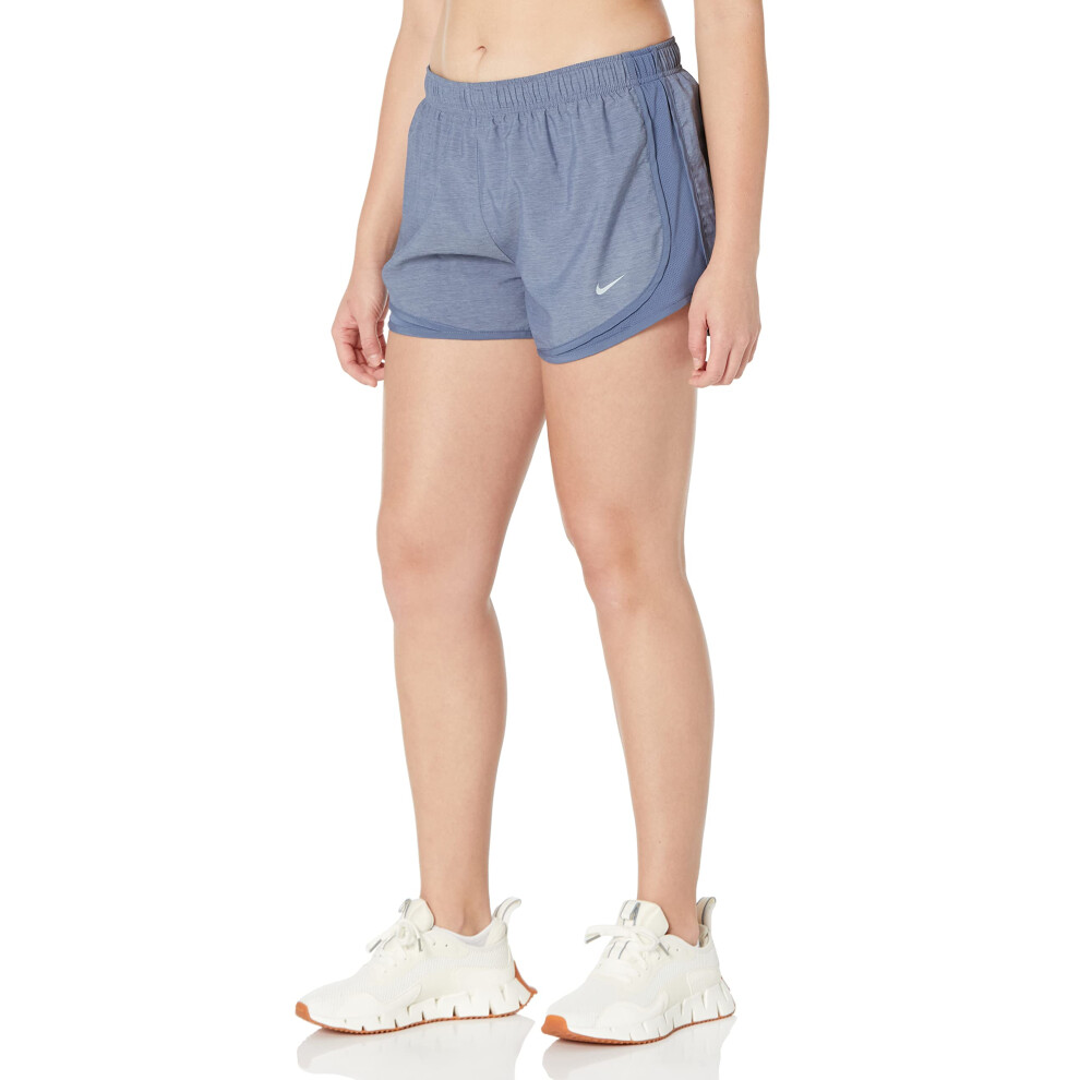 Nike Women's Dry Tempo Short  Obsidian/Diffused Blue/Wolf Grey  Medium