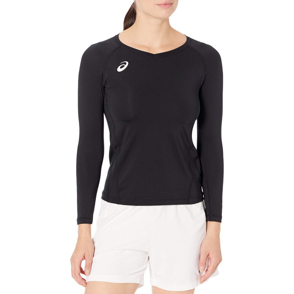 ASICS Spin Serve Volleyball Jersey Short Sleeve  Team Black  Medium