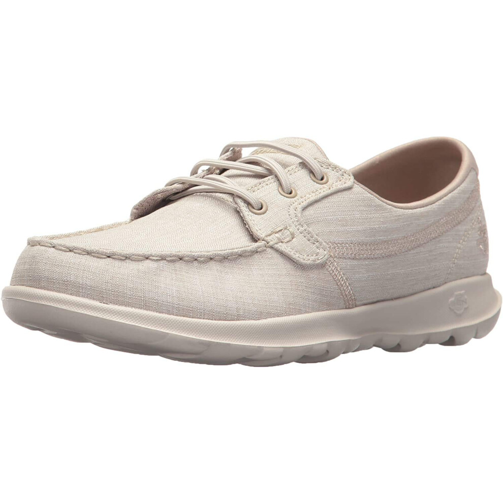 Skechers womens Go Walk Lite - 15433 Boat Shoe  Taupe  9 US