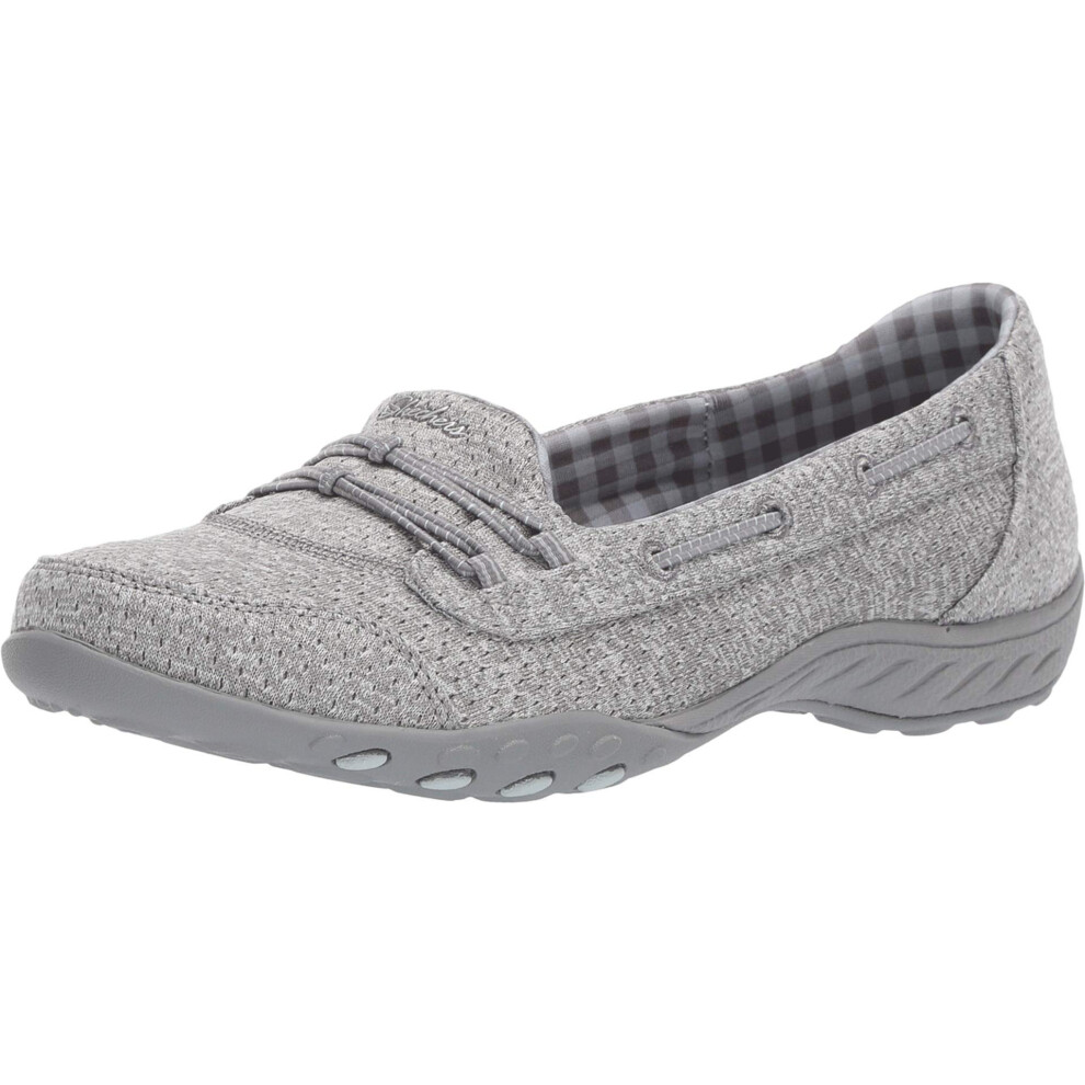 Skechers Women's Breathe Easy-Good Influence Sneaker  Grey  6 M US