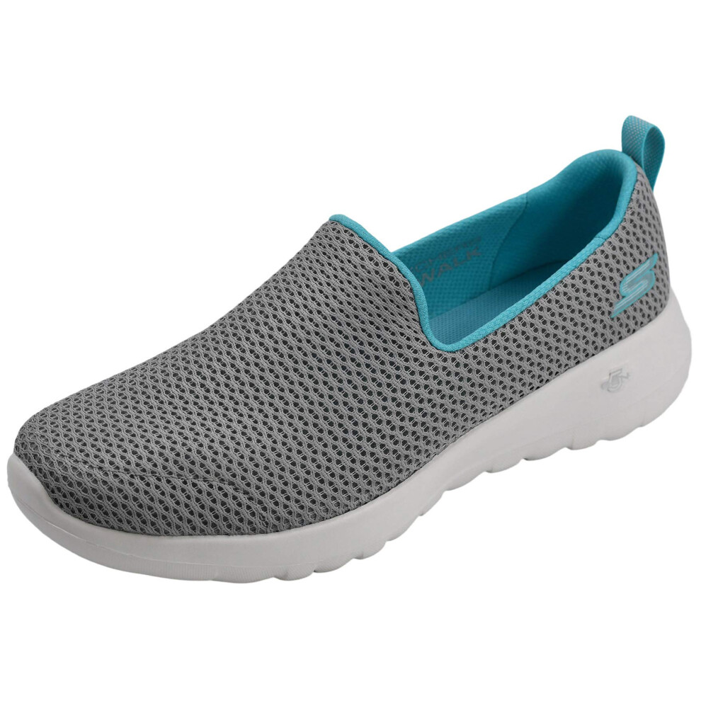 Skechers Women's Go Walk Joy Sneaker  Grey/Light Blue  8