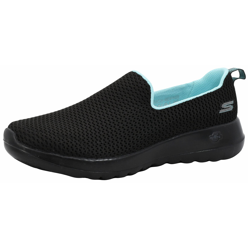 Skechers Women's Go Walk Joy Sneaker  Black/Aqua  8 Wide