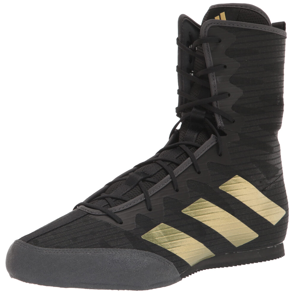 adidas unisex adult Hog 4 Boxing Shoe  Black/Gold Metallic/Grey  Women