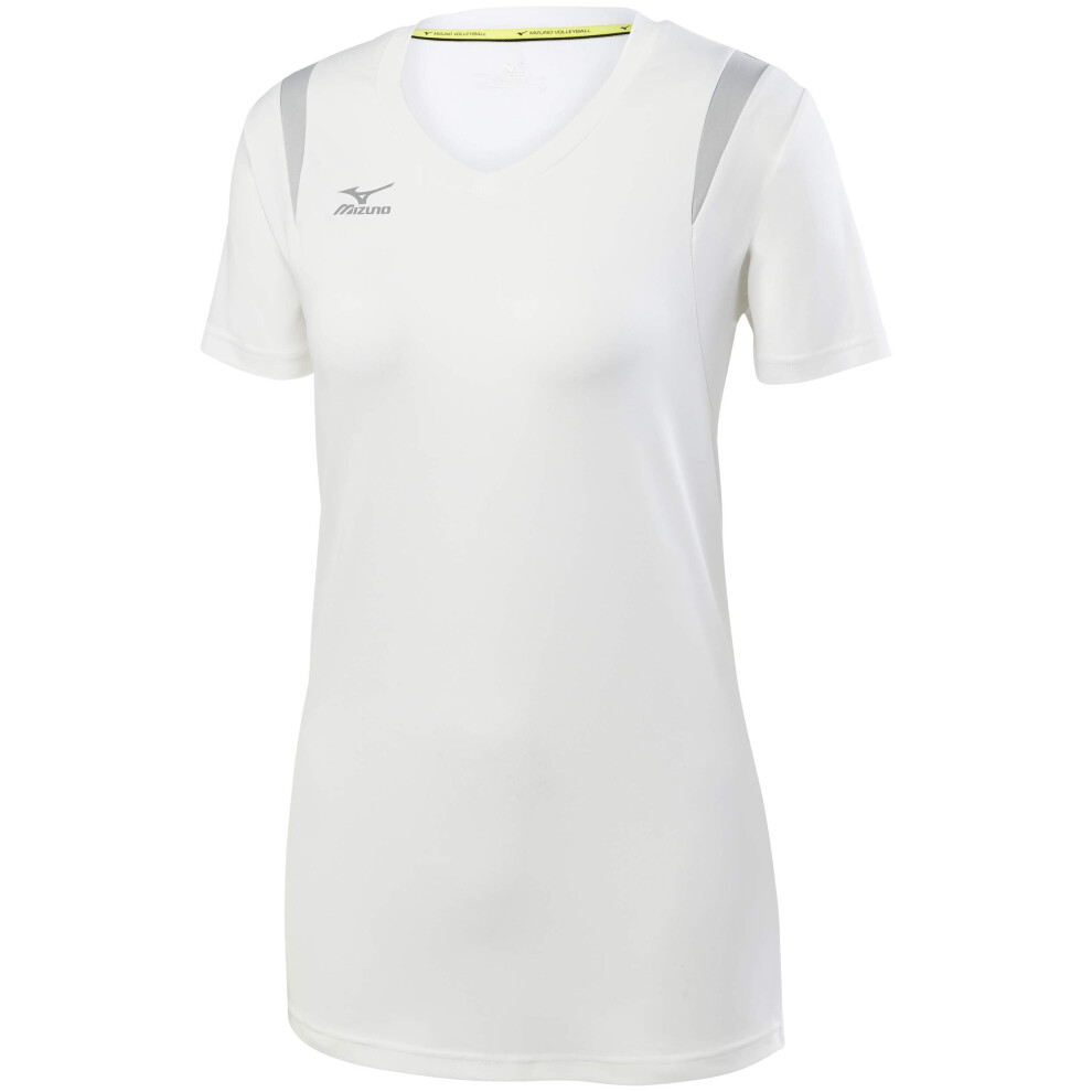 Mizuno Balboa 5.0 Short Sleeve Volleyball Jersey  Womens XX-Small  Whi