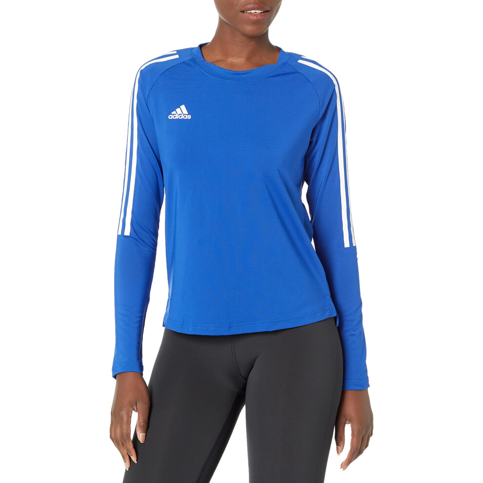 adidas Women's Hi Low Jersey Long Sleeve  Team Royal Blue/White  Mediu