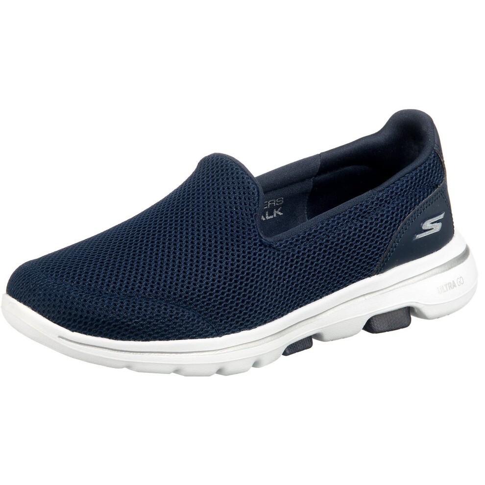 Skechers Women's Go Walk 5 Sneaker  Navy/White  9.5 Wide