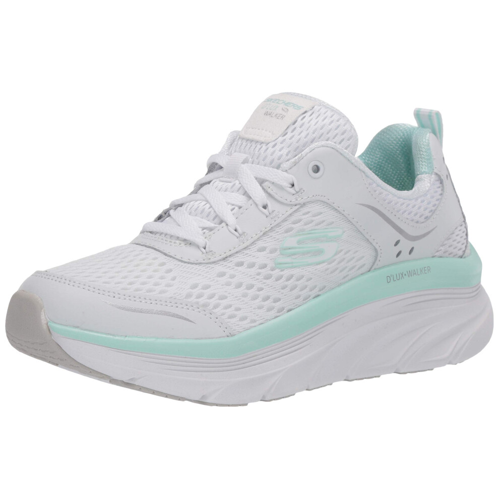 Skechers women's D'LUX WALKER-INFINITE MOTION Sneaker  White/Multi  7