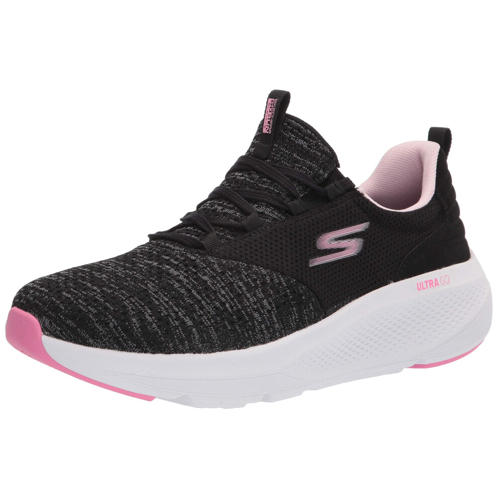 Skechers womens Go Run Elevate Knit Lace Up Sneaker  Black/Pink  7 US