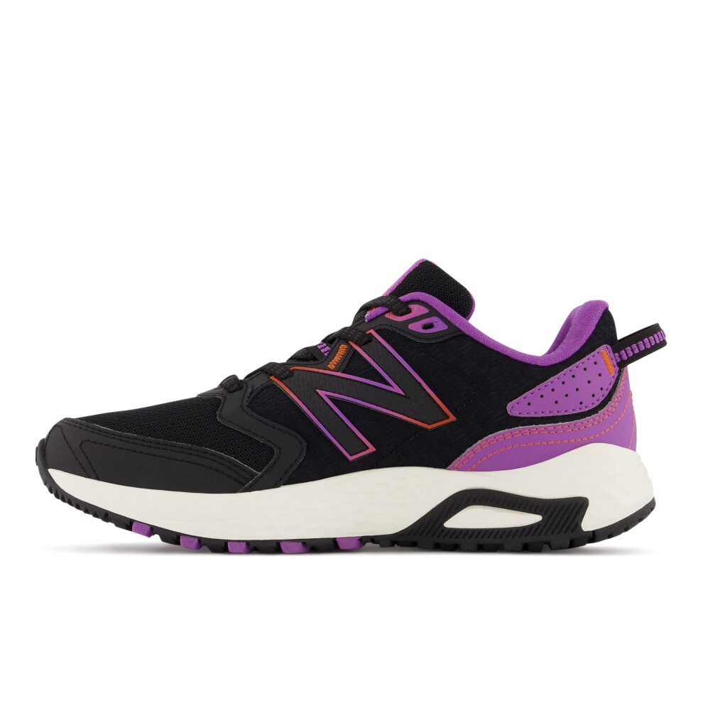 New Balance Women's 410 V7 Trail Running Shoe  Black/Purple  8