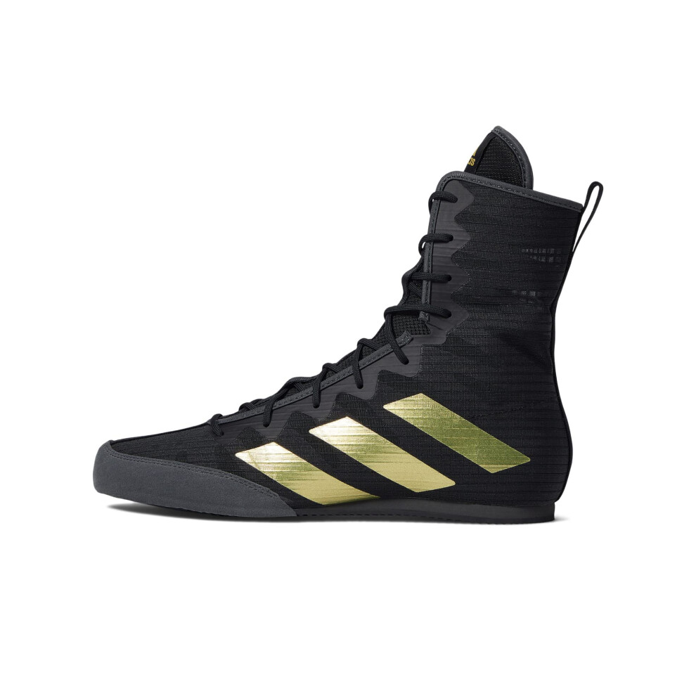 adidas Unisex Hog 4 Boxing Shoe  Black/Gold Metallic/Grey  6.5 US Men