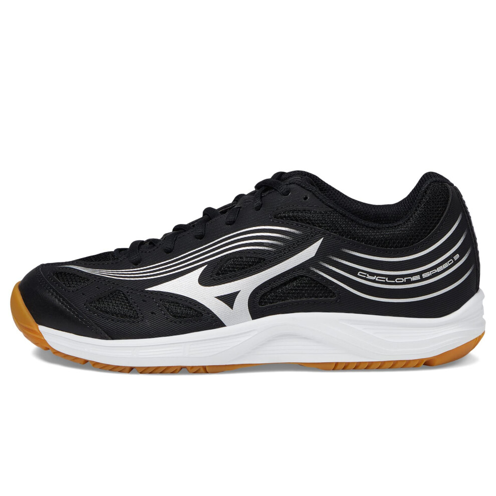 Mizuno Women's Cyclone Speed 3 Volleyball Shoe  Black-Silver  7