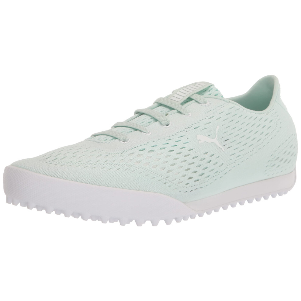 PUMA Women's Monolite Fusion Slip-On Golf Shoe  Soothing Sea White  10